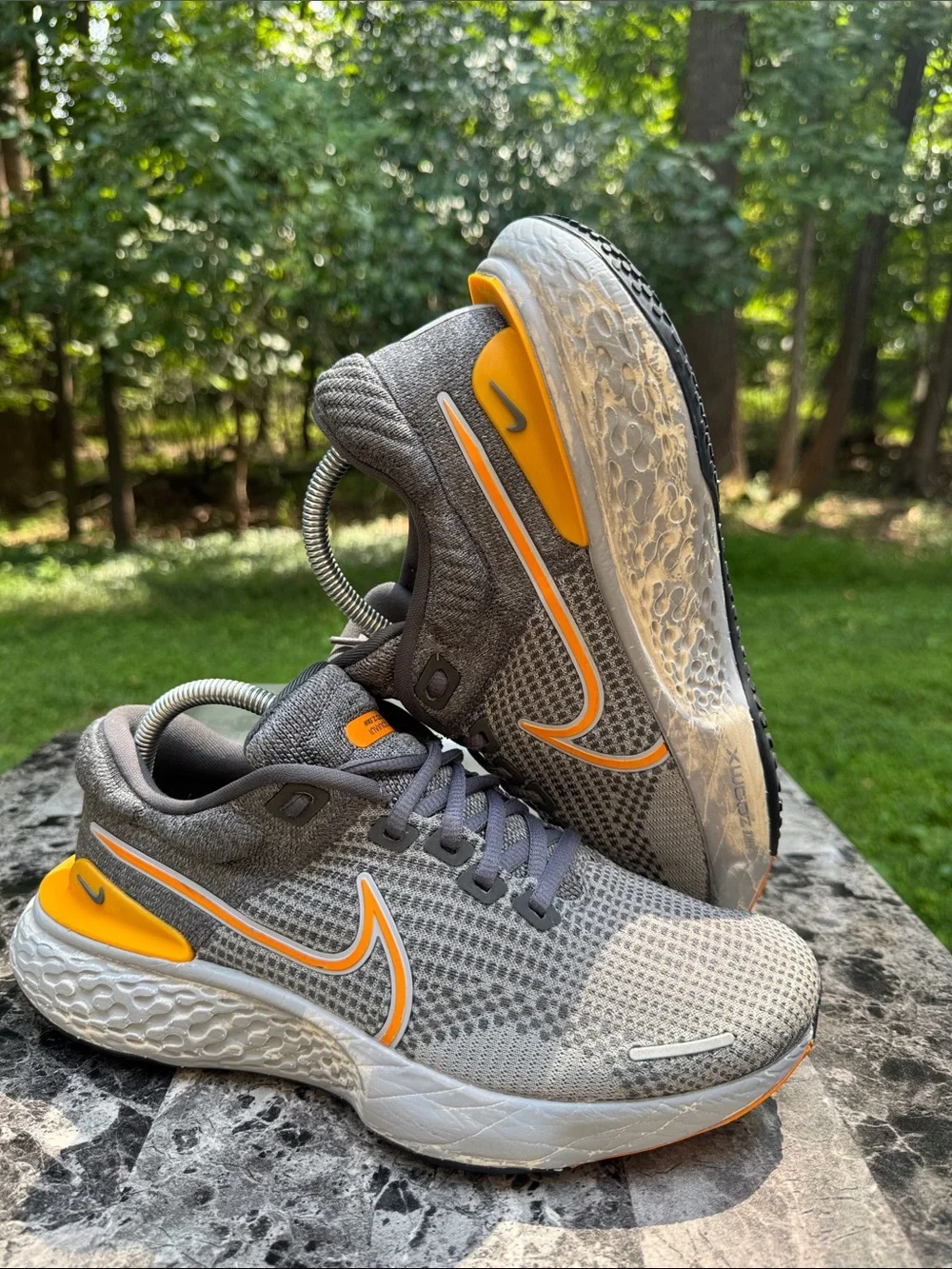 Nike Zoom X ZoomX Invincible 2 Grey Gray Orange size SZ 8